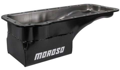 Moroso Ford 352-428 FE (w/Front Sump) Deep Wet Sump 7qt 7.5in Steel Oil Pan