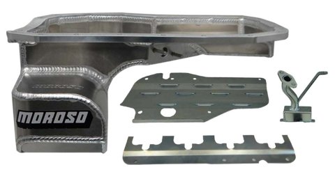 Moroso Mitsubishi Evo 7/8/9 (w/Lower Intercooler Pipe) Road Race Baffled Wet Sump 6.5qt Alum Oil Pan thumbnail 4