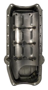 Moroso Pre-80 Chevrolet SBC/Dart Little M Power Pouch Wet Sump 7qt 8.25in Steel Oil Pan - Black thumbnail 9