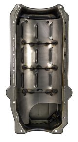 Moroso Pre-85 Chevrolet Small Block/Dart SHP Power Pouch Wet Sump 7qt 8.25in Steel Oil Pan - Black thumbnail 3