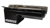 Moroso Pre-85 Chevrolet Small Block/Dart SHP Power Pouch Wet Sump 7qt 8.25in Steel Oil Pan - Black thumbnail 8