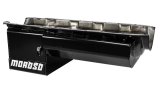 Moroso Chevrolet Big Block Mark IV Drag Race Baffled Power Pouch Wet Sump 6-7qt 8in Steel Oil Pan thumbnail 2