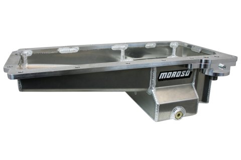 Moroso GM LS Swap (w/Spin-On Oil Filter Adapter) Road Race Baffled Wet Sump 7qt 6in Aluminum Oil Pan thumbnail 5