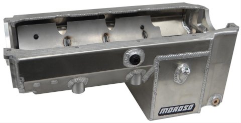Moroso Pre-85 Chevrolet Small Block/Dart (w/Double Power Kick Outs) Wet Sump 8qt 8.25in Alum Oil Pan