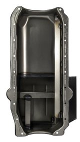 Moroso Pre-85 Chevrolet Small Block (w/Passenger Side Dipstick) Wet Sump 7qt 8in Steel Oil Pan - Blk thumbnail 3