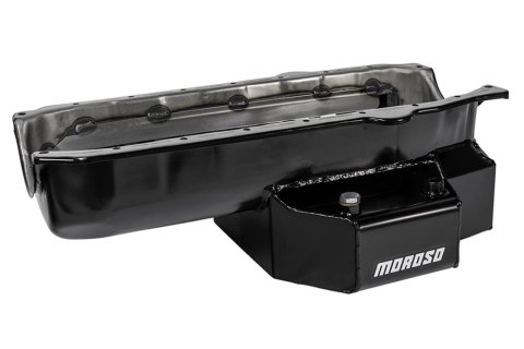 Moroso Pre-85 Chevrolet Small Block (w/Passenger Side Dipstick) Wet Sump 7qt 7-1/8in Steel Oil Pan