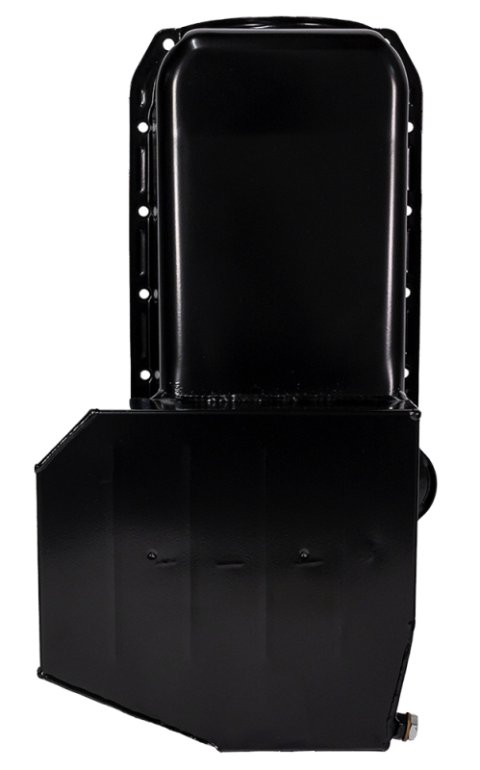 Moroso 80-85 Chevrolet SBC(w/Passenger Side Dipstick) Wet Sump 7qt 7.5in Steel Oil Pan - Black thumbnail 9