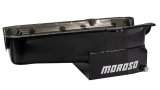 Moroso 86-Up Chevrolet Small Block (w/1 Pc Rear Main Seal) Wet Sump 7qt 7.5in Steel Oil Pan - Black thumbnail 1