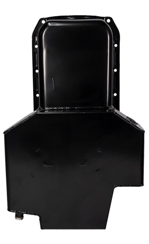 Moroso 86-Up Chevrolet SBC (w/1 Pc Seal & Low Clearance) Wet Sump 7qt 7in Steel Oil Pan - Black thumbnail 5