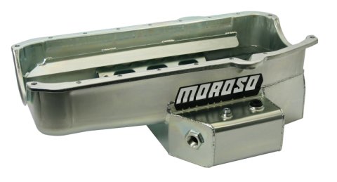 Moroso 86-Up Chevrolet SBC (w/1 Pc Seal & Low Clearance) Wet Sump 7qt 7in Steel Oil Pan - Black thumbnail 6