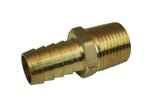 Moroso Straight Fitting - 1/2in NPT to 5/8in Barbed - Brass - Single thumbnail 1