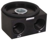 Moroso Universal Oil Filter Adapter - Sandwich - Oil Cooler - 13/16in-16 Thread & 2-5/8in O-Ring thumbnail 2