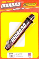 Moroso Oil Filter - In Line Screened -12An - Aluminum thumbnail 3