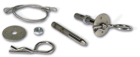 Moroso Oval Track Hood Pin Set - 3/8in Diameter - 4in Pin - Steel - 2 Pack thumbnail 2