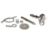 Moroso Chrome Hood Pin Set - 1/2in Diameter - 5in Pin - Steel - 2 Pack thumbnail 1