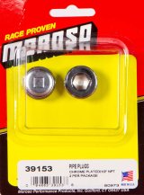 Moroso Chrome Plated Pipe Plugs - 1/2in NPT Thread - 2 Pack thumbnail 4