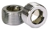 Moroso Chrome Plated Pipe Plugs - 3/4in NPT Thread - 2 Pack thumbnail 3