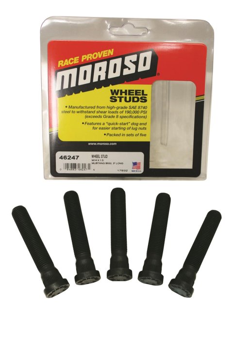 Moroso Press-In Wheel Studs - M14 x 1.5 x 3in - 5 Pack thumbnail 3