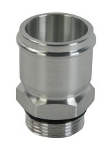 Moroso Electric Water Pump Hose Adapter -16An to 1-1/2in Hose - Raw Aluminum thumbnail 2