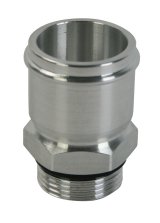 Moroso Electric Water Pump Hose Adapter -16An to 1-1/2in Hose - Raw Aluminum thumbnail 4