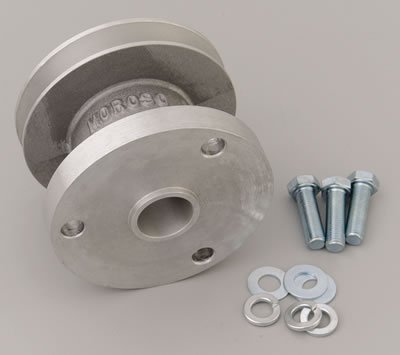Moroso Chevrolet Small Block (w/Long Pump) Crankshaft Pulley - Single Groove - Cast Aluminum thumbnail 1