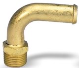 Moroso Streamline Fuel Line Fitting - 3/8in NPT to 1/2in Hose - 90 Degree - Single thumbnail 3