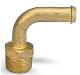 Moroso Streamline Fuel Line Fitting - 3/8in NPT to 3/8in Hose - 90 Degree - Single thumbnail 3