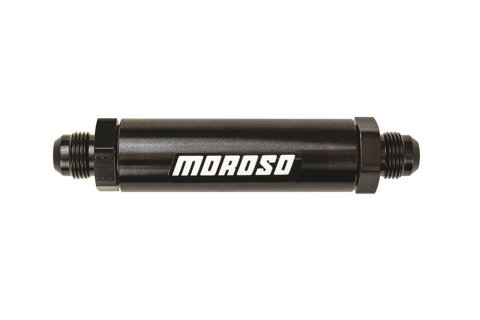 Moroso In-Line Fuel Filter - 6.5in -10An - 40 Micron SS Filter - Aluminum thumbnail 1