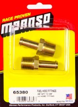 Moroso Fuel Hose Fitting - 3/8in NPT to 3/8in Hose - Brass - Single thumbnail 5