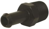 Moroso Air/Oil Separator Fuel Line Fitting - 3/8in to 3/8in Hose - Straight - Black - Single thumbnail 1
