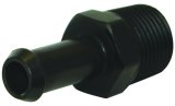 Moroso Air/Oil Separator Fuel Line Fitting - 3/8in to 3/8in Hose - Straight - Black - Single thumbnail 2
