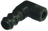 Moroso Air/Oil Separator Fuel Line Fitting - 3/8in to 1/2in Hose - 90 Degree - Black - Single thumbnail 2