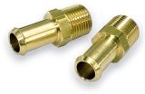 Moroso Fuel Hose Fitting - 3/8in NPT to 1/2in Hose - Brass - Single thumbnail 3