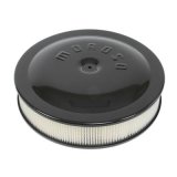 Moroso Racing Air Cleaner - 14in x 3in Filter - Aluminum - Black Powder Coat thumbnail 1