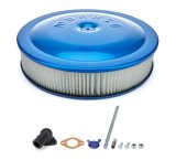 Moroso Racing Air Cleaner - 14in x 3in Filter - Aluminum - Blue Powder Coat thumbnail 3