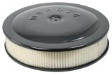 Moroso Racing Air Cleaner - 14in x 3in Filter - Raised Bottom - Aluminum - Black Powder Coat thumbnail 2