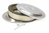 Moroso Racing Air Cleaner - 14in x 3in Filter - Raised Bottom - Aluminum - Chrome Plated thumbnail 3