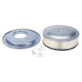Moroso Racing Air Cleaner - 16in x 4in Filter - Offset - Raised Bottom - Clear Powder Coat thumbnail 1