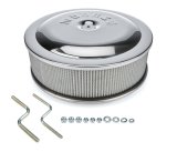 Moroso Racing Air Cleaner - 16in x 4in Filter - Offset - Raised Bottom - Clear Powder Coat thumbnail 3