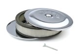 Moroso Racing Air Cleaner - 14in x 3in Filter - Flat Bottom - Steel - Chrome Plated - 4500 thumbnail 4