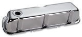 Moroso Ford 302/351W Valve Cover - w/Baffles - No Logo - Stamped Steel Chrome Plated - Pair thumbnail 2