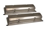 Moroso Chevrolet Small Block (w/13 to 23 Degree Standard Heads) Valve Cover w/Oilers - Alum - Pair thumbnail 1