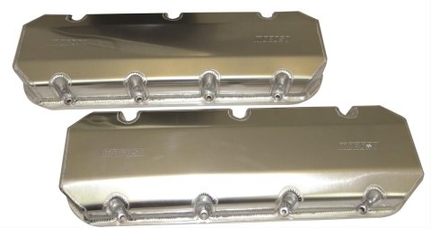 Moroso Chevrolet Big Block (w/Symmetrical Port/Stock Heads) Valve Cover w/Steel Insert - Alum - Pair