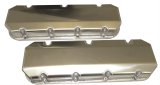 Moroso Chevrolet Big Block Valve Cover w/Billet Rail - Steel Inserts - No Logo - Aluminum - Pair thumbnail 1