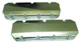 Moroso Chevrolet Big Block Valve Cover w/Billet Rail - Steel Inserts - No Logo - Aluminum - Pair thumbnail 2