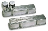 Moroso Chevrolet Small Block Valve Cover - 1 Cover w/2 Breathers at Front - Polished Aluminum - Pair thumbnail 2