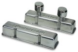 Moroso Chevrolet Small Block Valve Cover - 1 Cover w/2 Breathers - Polished Aluminum - Pair thumbnail 2