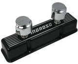 Moroso Chevrolet Small Block Valve Cover - 1 Cover w/2 Breathers - Black Finished Aluminum - Pair thumbnail 2