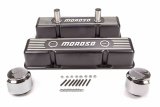 Moroso Chevrolet Small Block Valve Cover - 1 Cover w/2 Breathers - Black Finished Aluminum - Pair thumbnail 3