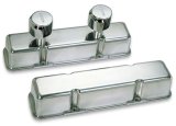 Moroso Chevrolet Small Block Valve Cover - 1 Cover w/2 Breathers - No Logo - Polished Alum - Pair thumbnail 3